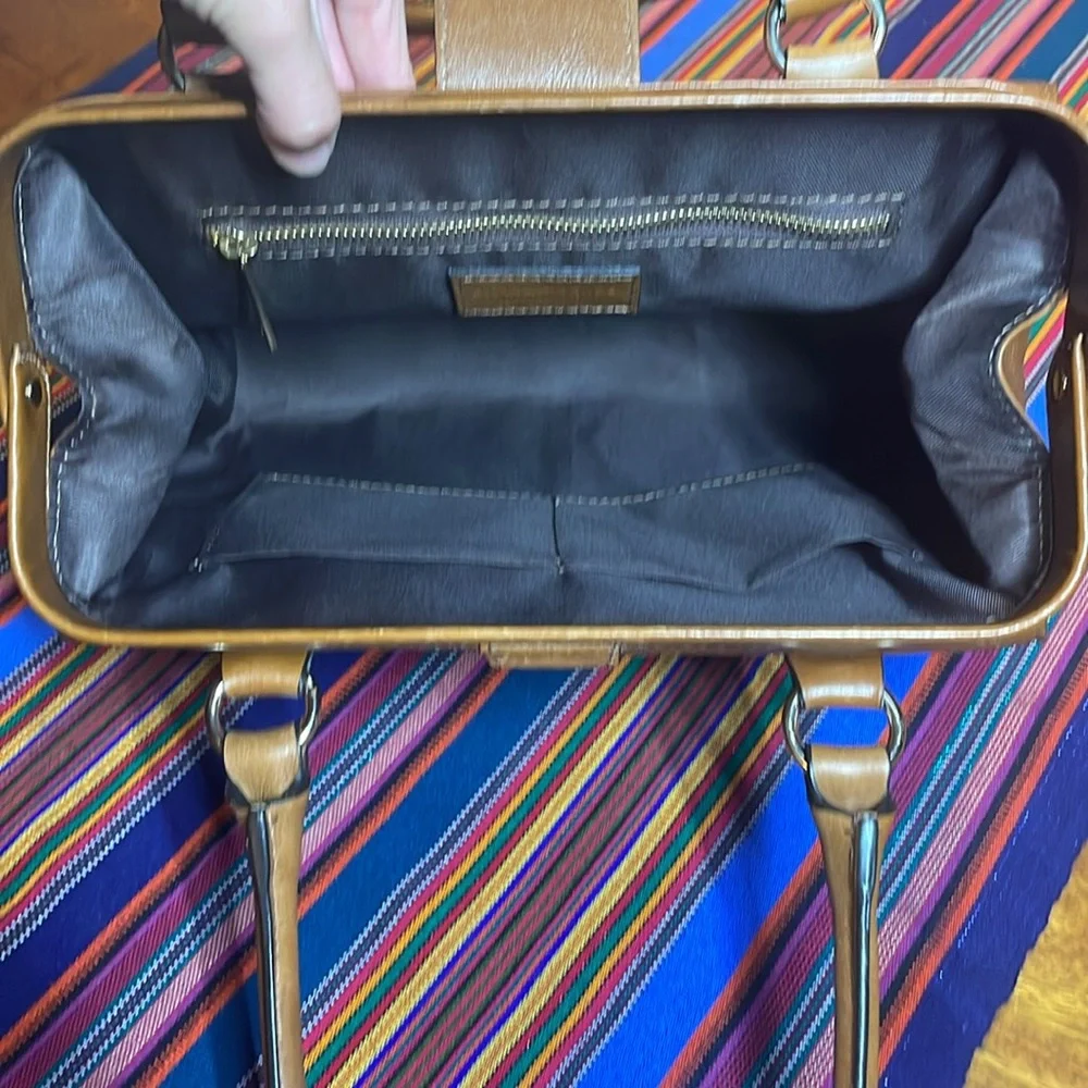 Divina Firenze Brown Leather Doctors Bag Made in Italy VGUC - Picture 8 of 11